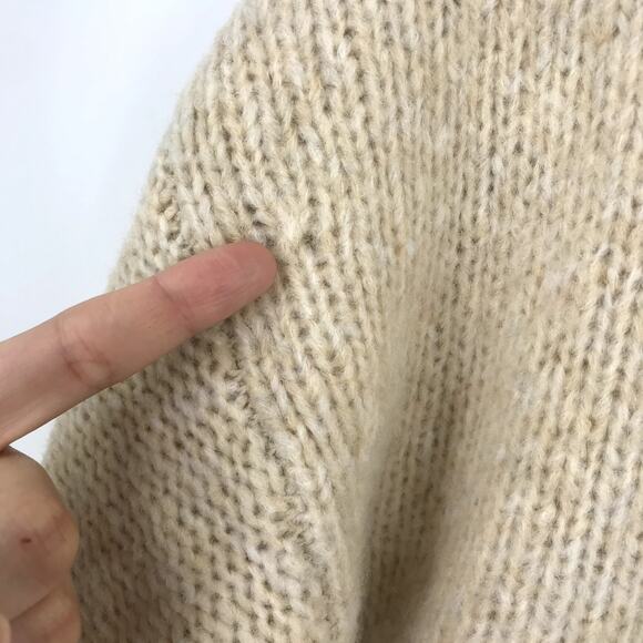 LoveShackFancy Roosevelt Pullover Sweater M Long Sleeve Cozy Knit Wool Blend - Picture 7 of 8